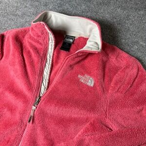 The North Face Pink Fuzzy Fleece Jacket Full Zip Women‎ M Medium